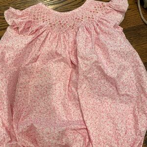Pink Floral bubble by classic whimsy size 2t snap closure